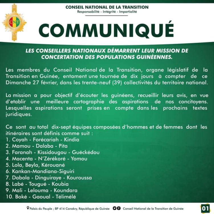 CNT: Les conseillers nationaux à l’intérieur du pays pour conférer avec les populations à la base (images)!!!