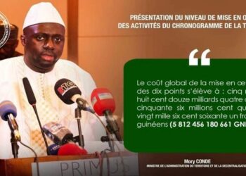 Budget du chronogramme de la Transition : Le Ministre Mory Condé annonce plus de 5 000 milliards de francs guinéens !!!