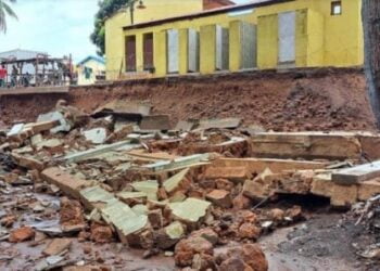 Pluies diluviennes à Bissau : Un pan du bâtiment du Palais présidentiel s&rsquo;est écroulé, le Président Emballo sain et sauf !!!