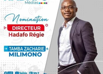 Presse: Tamba Zacharie nommé Directeur Regie de la Radio Espace !!!
