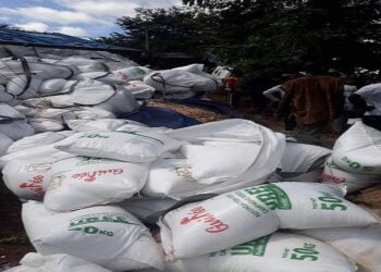 Circulation : Un camion remorque chargé d’engrais s’est renversé à Mambia !!!