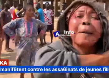 DUBRÉKA : Des femmes manifestent contre l’insécurité, car une fille de 8 ans a été violée avant d’être assassinée par des inconnus !!!