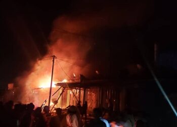 N’zérékoré : un incendie signalé au grand marché !!!