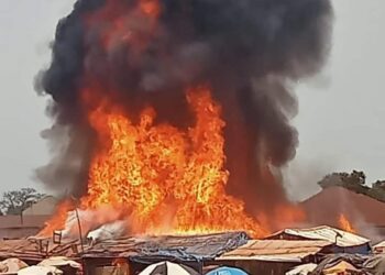 Kounsitel/Gaoual : Un incendie majeur enregistré au plus grand centre du marché !!!