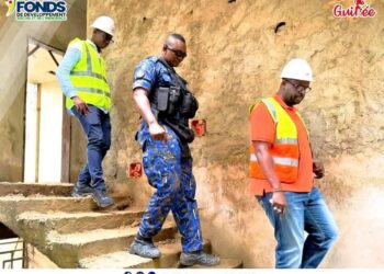 Kindia: le DG Lansana Diawara a visité le chantier du siège régional du FDSI !!!