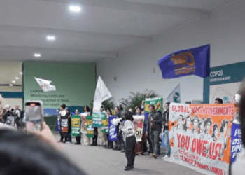 COP29 : manifestation en faveur d’un financement juste de la lutte