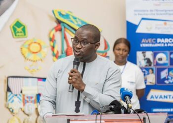 1 000 ordinateurs portables pour les étudiants des universités publiques de Guinée, extrait du discours du PDG, M. Moustapha Naité