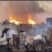 Conakry : un terrible incendie à Dabondy, d&rsquo;importants dégâts constatés 