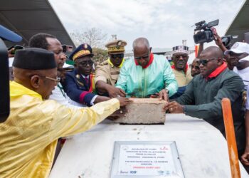 Infrastructures : Pose de la 1ère pierre des travaux de bitumage de la route Bissikirima-Dinguiraye