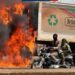 Conakry : Un camion de ramassage d’ordures a pris feu