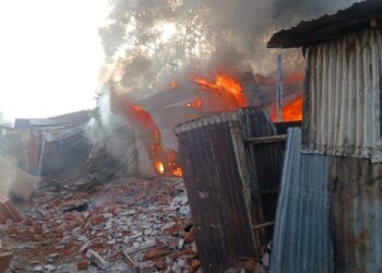 Yembéya/ Ratoma : Incendie de plusieurs ateliers et cabarets