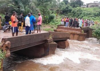 Dubréka : le pont de Bondabon emporté par les pluies diluviennes