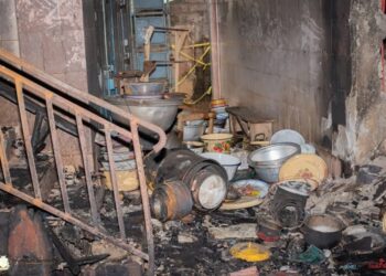 Conakry/Incendie au marché Madina : Une dizaine de boutiques parties en fumée