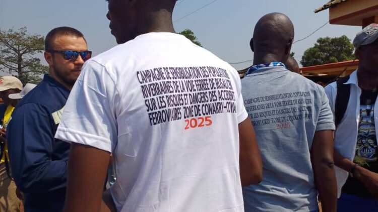 Sécurité le long des rails : l’ONG AJSEA, lance une campagne de sensibilisation des populations à Conakry