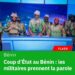 Coup d&rsquo;Etat au Bénin? Un groupe de militaires fait une annonce 