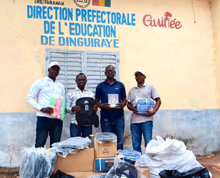 Education : des kits scolaires destinés aux élèves de Dinguiraye, un don de l&rsquo;ONG Dinguiraye Réflexion et Action