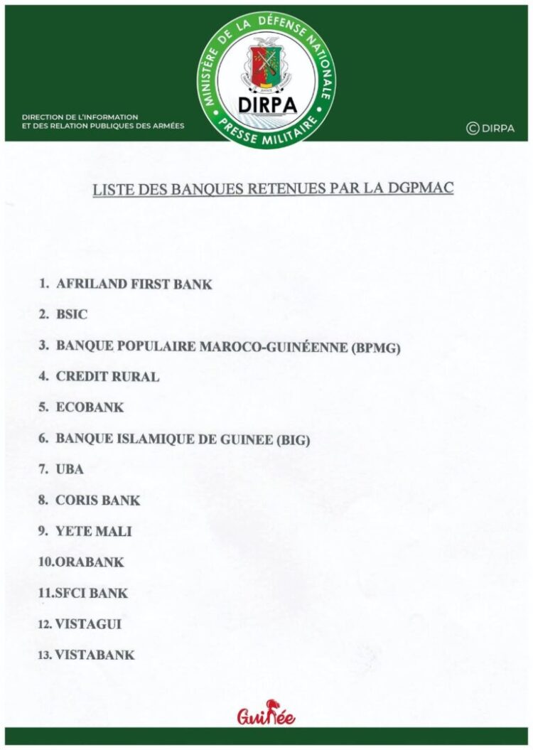 Bancarisation des pensions militaires à Conakry : ce qu’il faut savoir