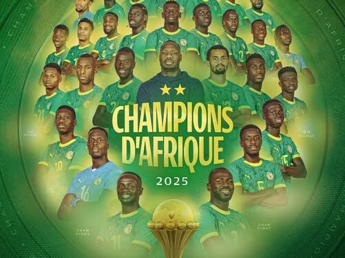 Ibrahima Dieng of Senegal celebrates goal with teammates during the 2025 Africa Cup of Nations U20 match between Senegal and DR Congo on 08 May 2025 at Suez Stadium ©Ayman Aref/BackpagePix