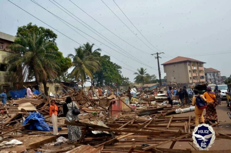 Opération de déguerpissement à Conakry : la police consacre 48 heures de manœuvres au marché d’enco5
