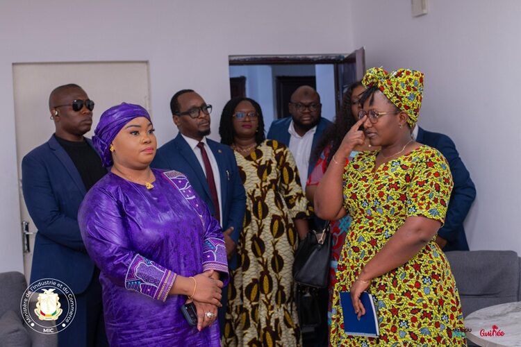 Madame la Ministre de l’Industrie et du Commerce en visite de terrain auprès des services centraux