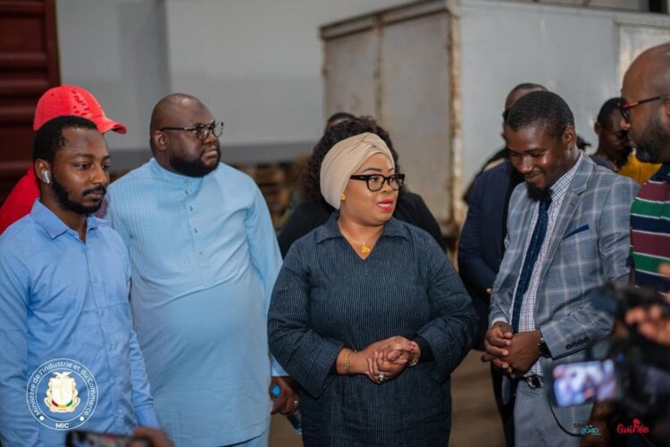 Ministère de l’industrie et du commerce : visite de terrain de la ministre Fatima Camara
