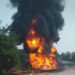 Mamou : Un chauffeur meurt dans l’incendie d’un camion-citerne à Timbo