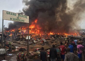 Gand marché de N’zérékoré : Près de 3 000 commerçants sinistrés, 4 342 infrastructures détruites