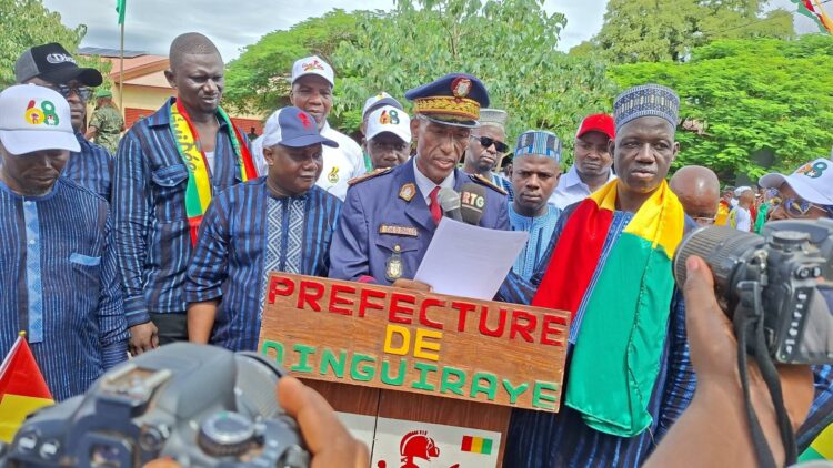Dinguiraye : une forte mobilisation pour le 68e anniversaire de l’indépendance de la Guinée