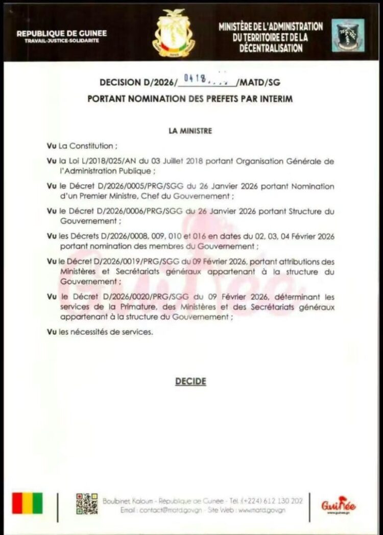 Administration : 11 préfets par intérim nommés par la ministre (décision)